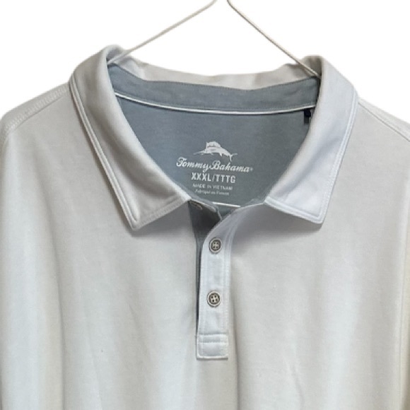 Tommy Bahama Polo Shirt Size XXXL White Short Sleeves - Picture 2 of 5